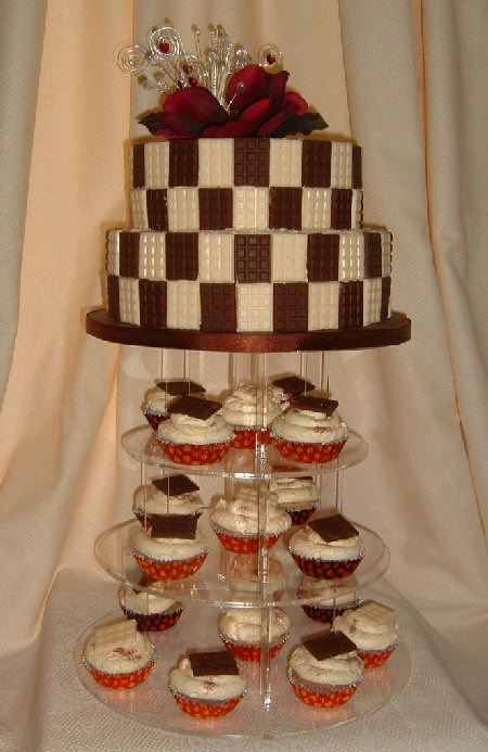 Domino Cupcake Tower by Designer Cakes by Sandra Tel 0845 644 4935