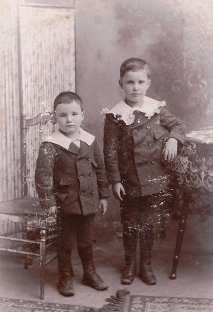 Unidentified boys in photo album of Mary Frances Jollett Davis