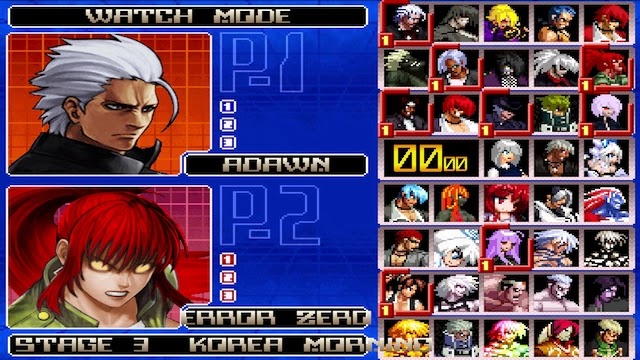 The King Of Fighters 2002 characters roster