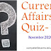 November 2020 Current Affairs Quiz-1 (#currentaffairs)(#eduvictors)(#compete4exams)(#nov2020currentaffairs)