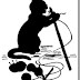 siluetas de gatos en negro como plantilla
