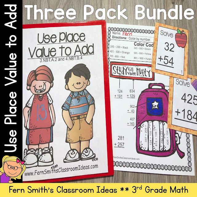 Click Here to Download this Use Place Value to Add Three Pack Bundle for Your Classroom Today!