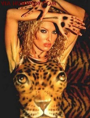 animal body painting girl pictures