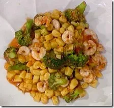 Gnocchi di ricotta con gamberetti e broccoli