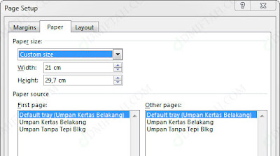 membuat ukuran a4 baru di microsoft word