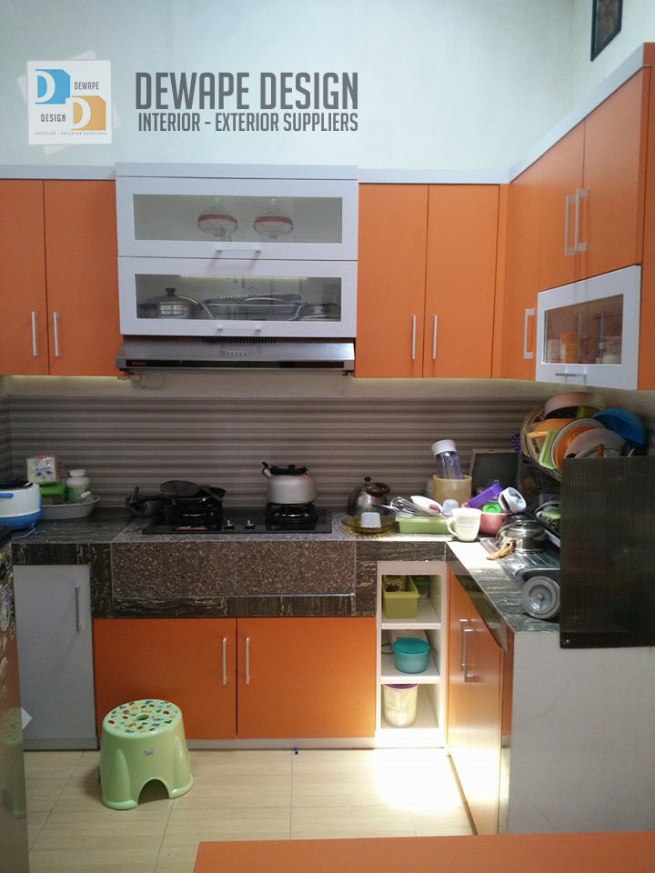  Kitchen Set Warna Orange Putih Malang Kitchen Set rumah 