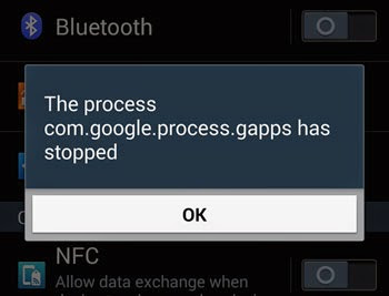 How to Fix Android error message: com.google.process.gapps has stopped