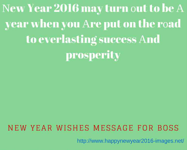New Year Wishes Message for Boss