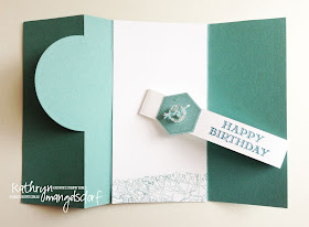 Stampin' Up! Circle Card Thinlit, World Map, Six-Sided Sampler, Hexagon Punch Flip Card created by Kathryn Mangelsdorf
