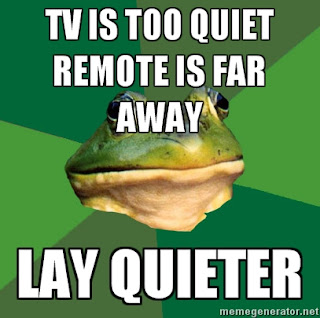 foul bachelor frog tv is too quiet