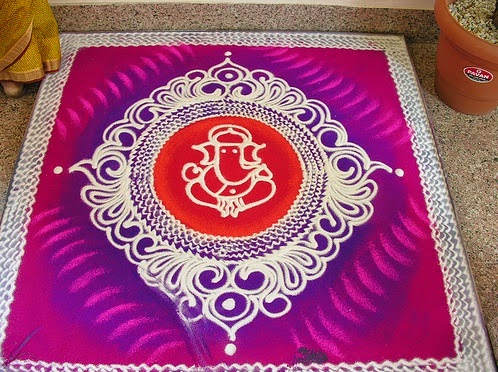 Diwali Rangoli Designs 2016 Ganesh