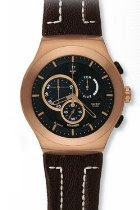 Swatch Men's Irony Leather Chronograph watch #YOG400