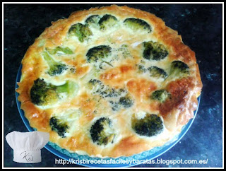 Quiche de brócoli y queso