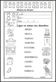 Atividades sobre festa junina 