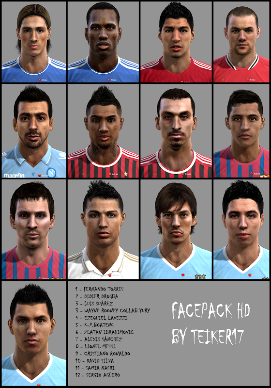 facepackbyteiker17 PES 2012: Mega Facepack Internacional