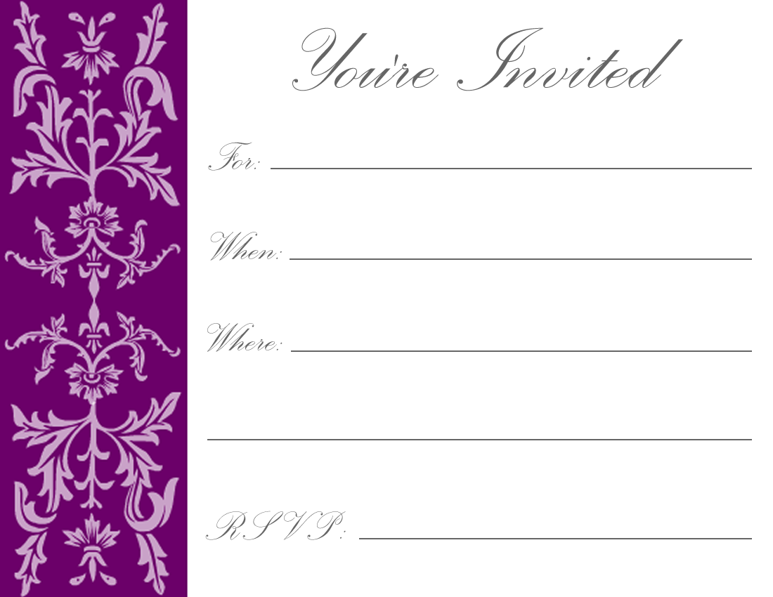 Easy Free Printable Invitations 2