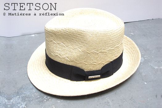 Soldes Chapeau Panama Stetson paille naturelle