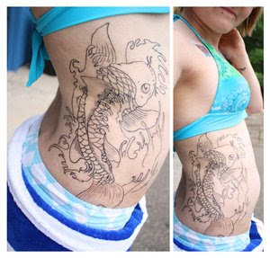 Fish tattoo in body