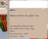 Ticket Queen Cave, Sage Tower, Seal Online