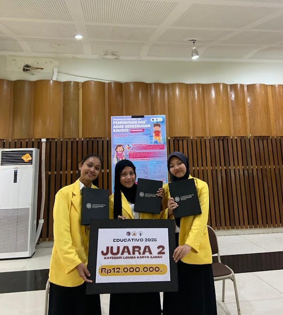 Mahasiswa Teknologi Pendidikan UNNES raih juara 2 Education Innovative Competition UKSW 2025 dengan karya ilmiah tentang hak anak berkebutuhan khusus.