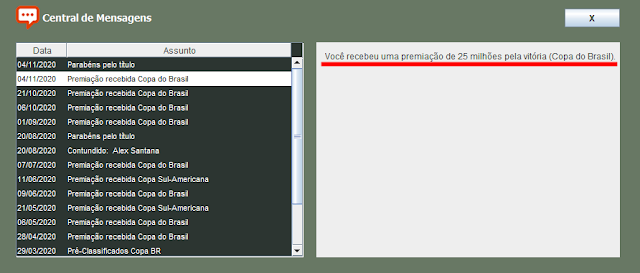 Premiação Copa do Brasil Brasfoot 2020