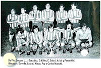 CLUB ATLÉTICO ROSARIO CENTRAL - Rosario, Argentina - Temporada 1973 - J. J. González, Killer, E. Solari, Aricó y Pascuttini; Bóveda, Cabral, Aimar, Poy y Carlos Munutti - Campeón del Torneo Nacional de 1973