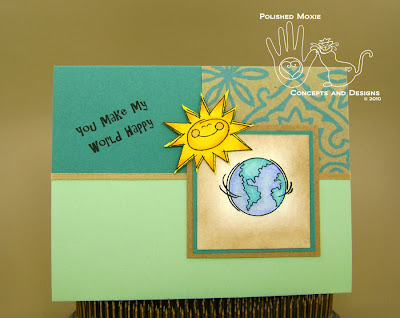 Picture of handmade You Make My World Happy Card