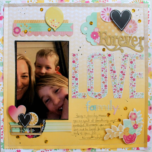 Forever Love layout by Bernii Miller for BoBunny using the your' invited collection.