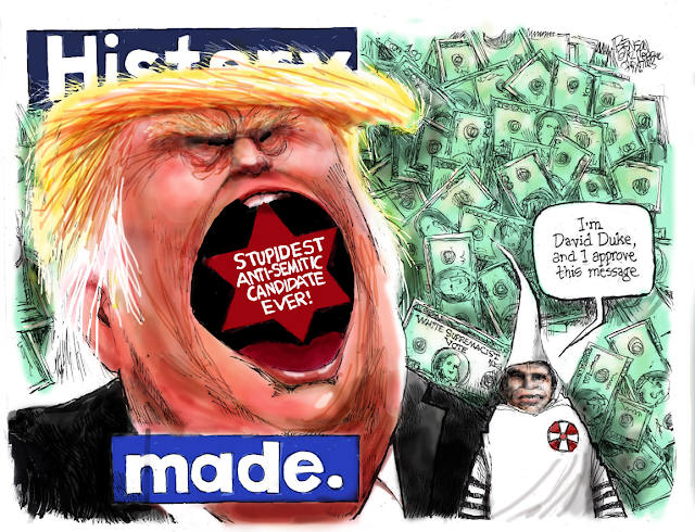 Image result for Best Trump Cartoons Racist anti semitism