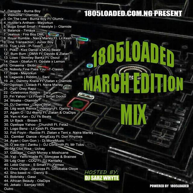 [Mixtape] Dj Sars White – 1805loaded MMTs Vol.7 - www.mp3made.com.ng 