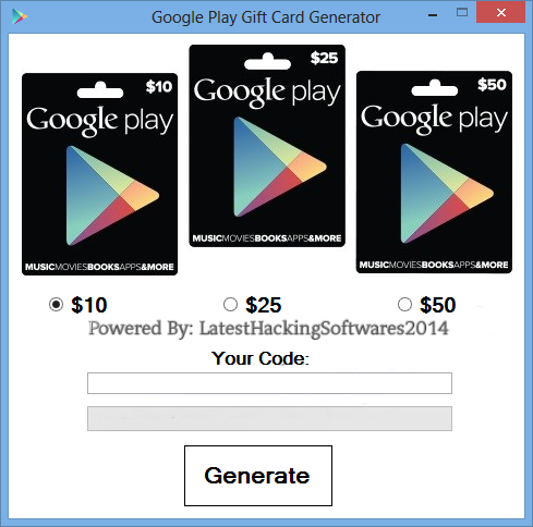 Google Play Gift Card Generator 2014 Free Download No Survey - Download Free Softwaress, Games ...