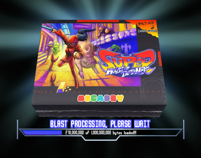 Super House of Dead Ninjas loading screen blast processing box art