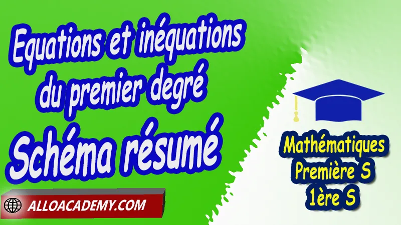 Equations et inéquations du premier degré - Schéma résumé (Rappels de seconde), Mathématiques, Lycée, première S (1ère s), Maths Programme France, Mathématiques niveau lycée, Mathématiques Classe de première S, Tout le programme de Mathématiques de première S France, maths 1ère s1 pdf, mathématiques première s pdf, programme 1ère s maths, cours maths première s nouveau programme pdf, toutes les formules de maths 1ère s pdf, maths 1ère s exercices corrigés pdf, mathématiques première s exercices corrigés, exercices corrigés maths 1ère c pdf, Système éducatif en France, Le programme de la classe de première S en France, Le programme de l'enseignement de Mathématiques Première S (1S) en France, Mathématiques première s, Fiches de cours, Les maths au lycée avec de nombreux cours et exercices corrigés pour les élèves de Première S 1ère S, programme enseignement français Première S, Le programme de français au Première S, cours de maths, cours particuliers maths, cours de maths en ligne, cours maths, cours de maths particulier, prof de maths particulier, apprendre les maths de a à z, exo maths, cours particulier maths, prof de math a domicile, cours en ligne première S, recherche prof de maths à domicile, cours particuliers maths en ligne, cours de maths a domicile, cours de soutien à distance, cours de soutiens, des cours de soutien, soutien scolaire a domicile