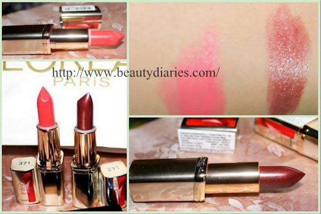 L'Oreal Paris Color Riche Lipsticks: #371 - Pink Passion and #291 - Fever Brown