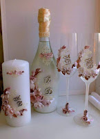 Decoraciones hechas con Copas y Botellas de Vidrio