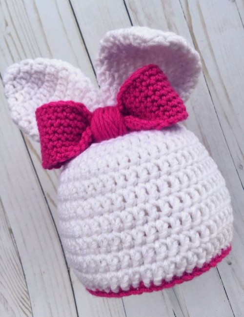  Bunny Hat With Ears - Free Crochet Pattern