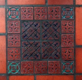 Handmade tile can be found throughout the Paseo Nuevo Shopping Center.