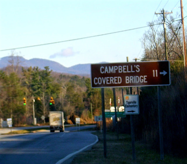 campbells covered bridge sign