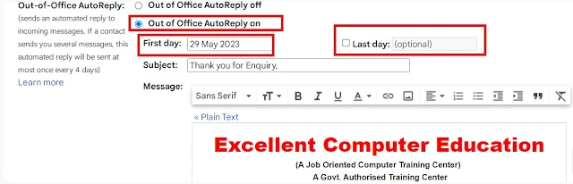 How to Set Auto Reply in Gmail Account