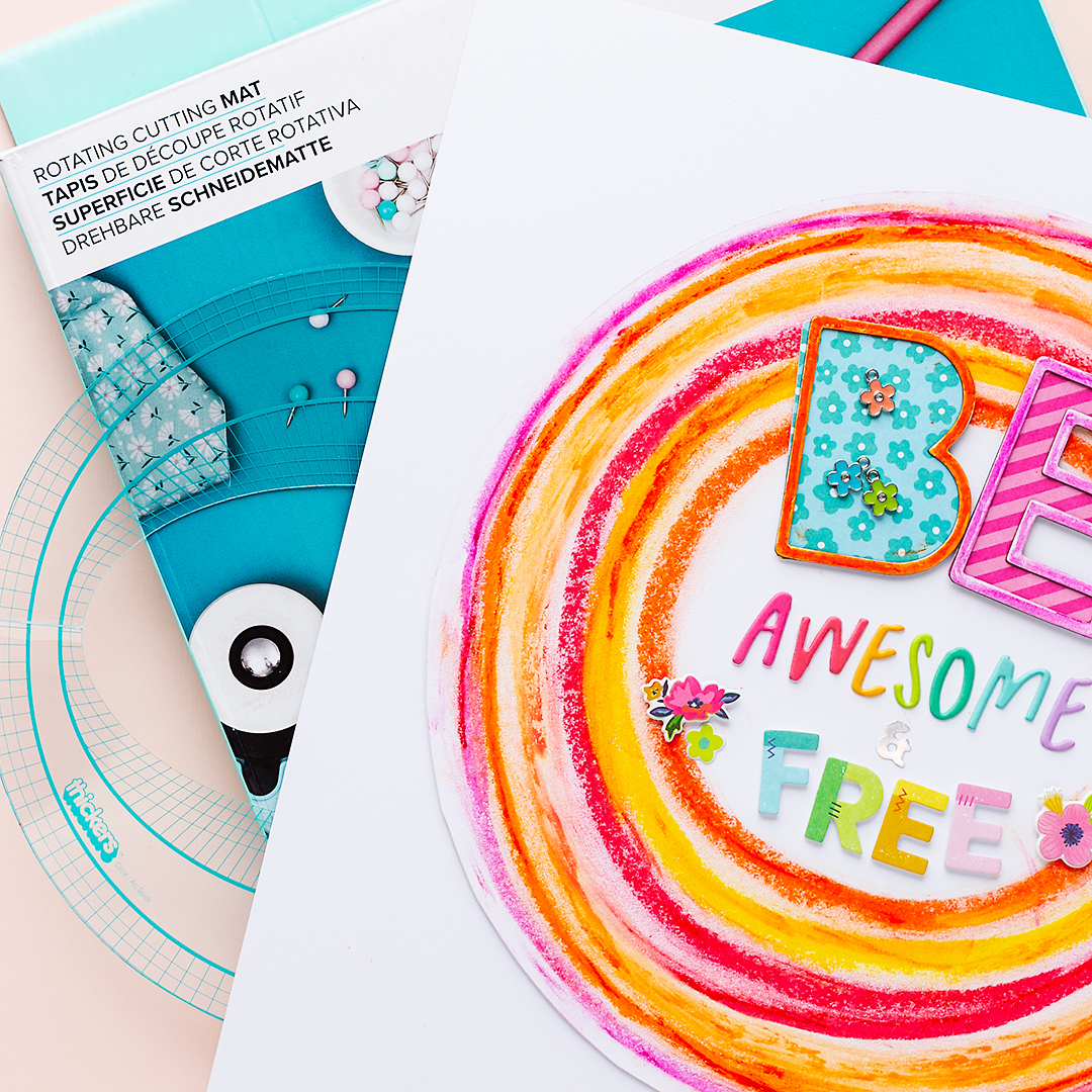 We R Makers | Scrapbook Layout with the Rotating Cutting Mat