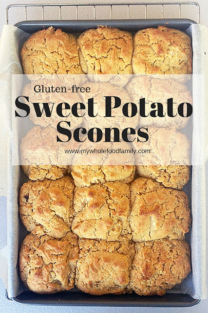 gluten free sweet potato scones - from www.mywholefoodfamily.com