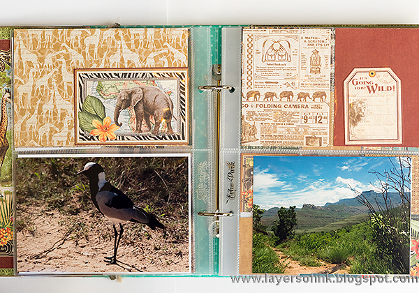 Layers of ink - Safari Travel Album by Anna-Karin with Graphic 45 Safari Adventures.