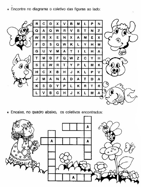 Atividades com substantivos coletivos