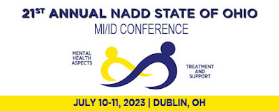 21st Annual NADD State of Ohio MI/ID Conference July 10-11 2023 Dublin OH banner ad