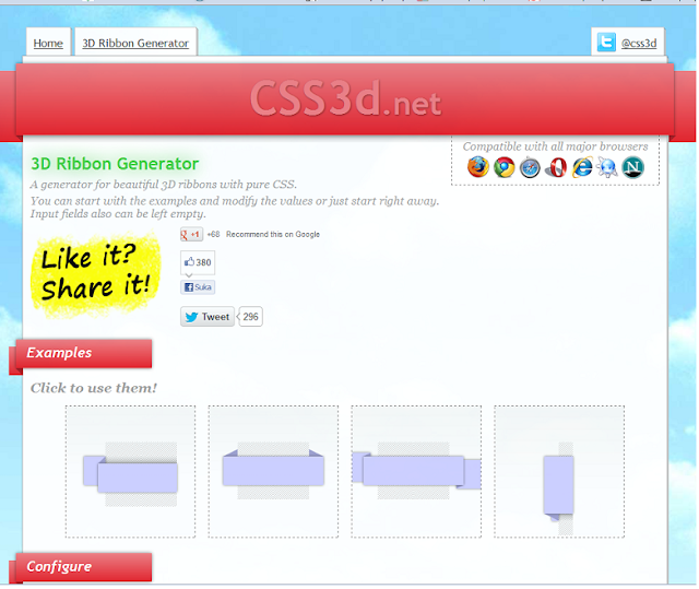 CSS Ribbon Generator