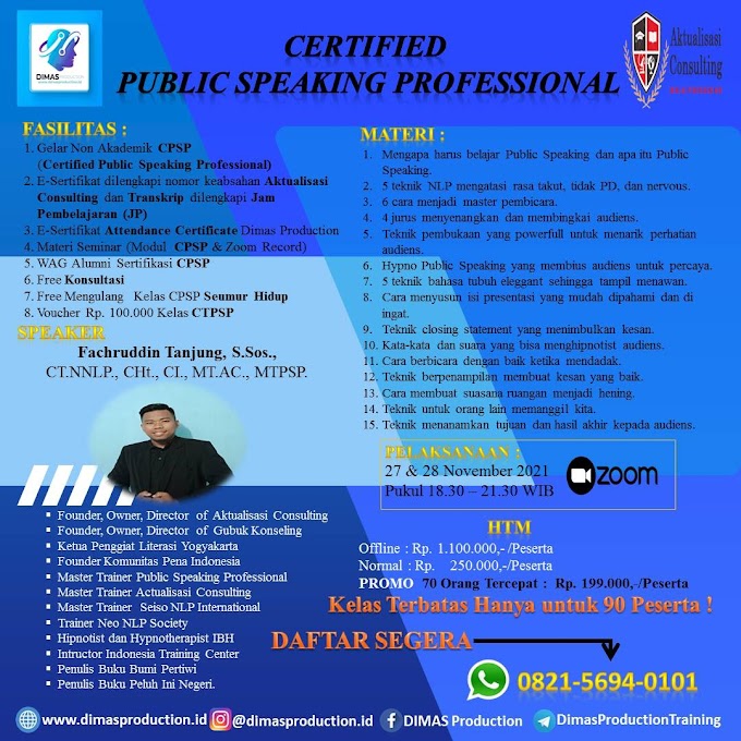 Certified Public Speaking Professional