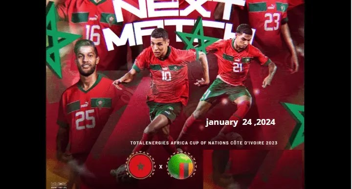 موعد مباراة المنتخب المغربي ضد زامبيا مباشر والقنوات الناقلة والتوقيت