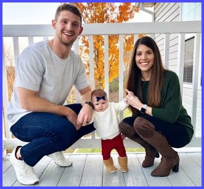 Jeff Driskel with his wife and daughter