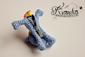 Krawka: Crochet hair clip - My little Pony - Rainbow Dash - free pattern to make it Yourself