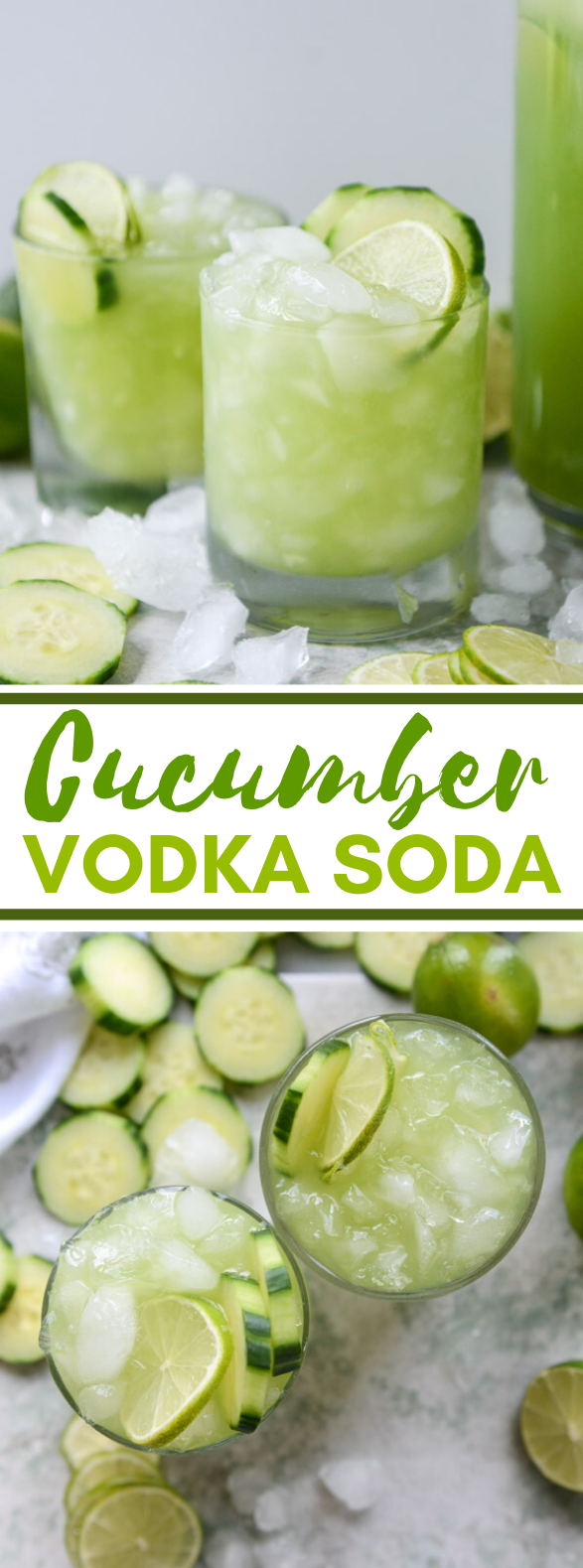 CUCUMBER VODKA SODA #drinks #cocktails